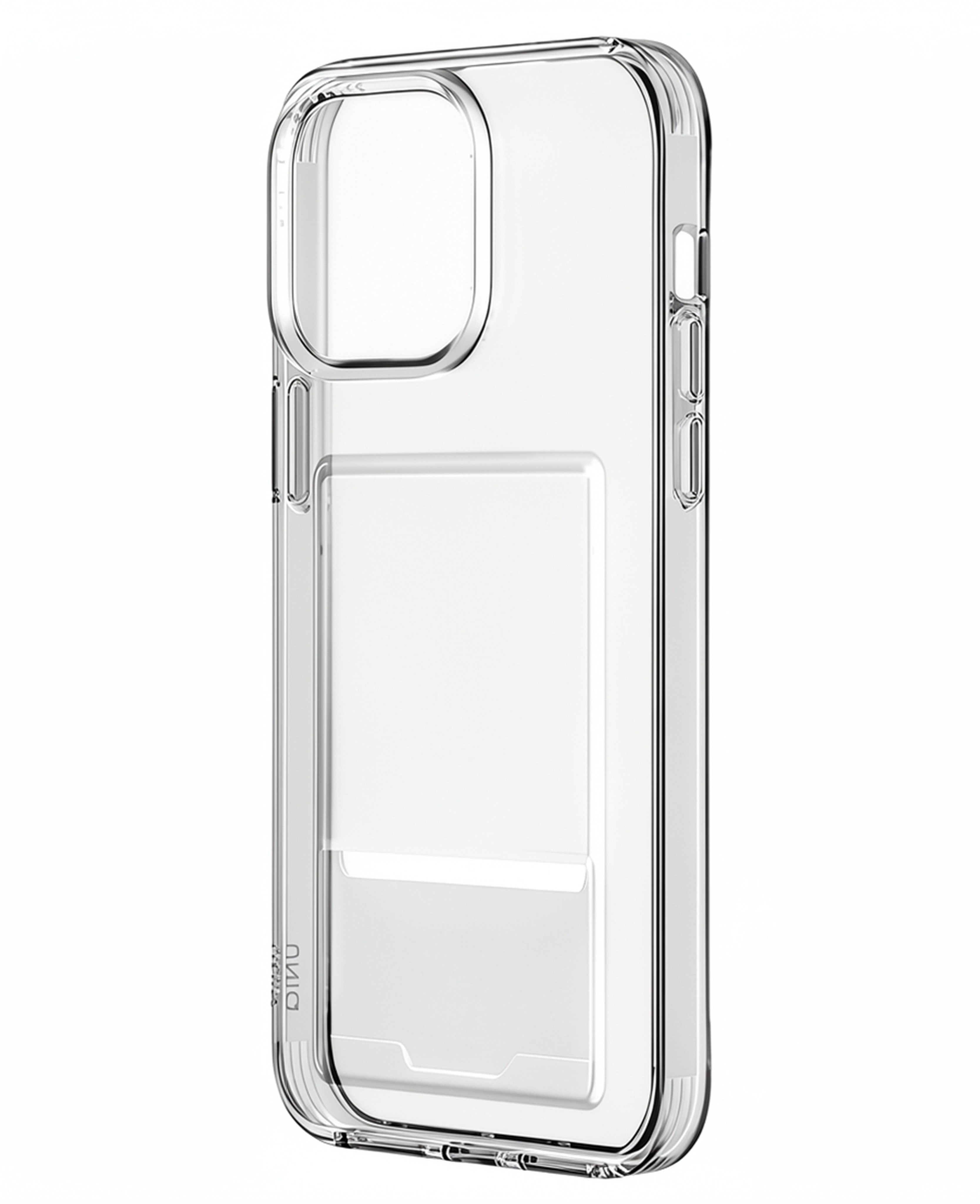 Uniq iPhone 15 Uyumlu Air Fender Kartvizitli Şeffaf Silikon Kılıf