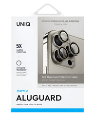 iPhone 16 Pro / Pro Max Uyumlu Uniq Optix Alüminyum Kamera Lens Koruyucu