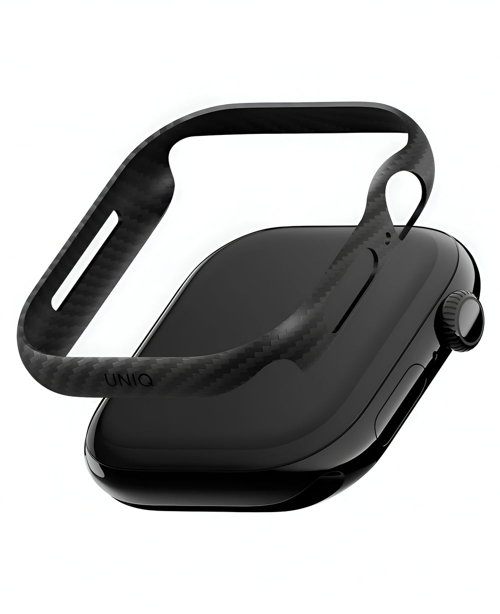 Uniq Apple Watch Uyumlu 600D Aramid Fiber Keva Verge Kasa Koruyucu - Siyah - Strapg