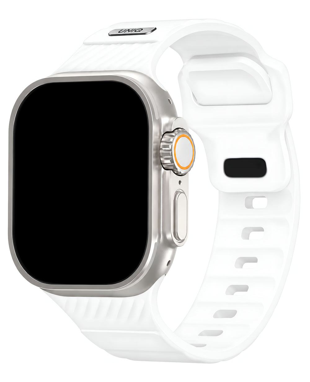 Uniq Apple Watch Uyumlu Stride FKM Silikon Kordon - Beyaz - Strapg