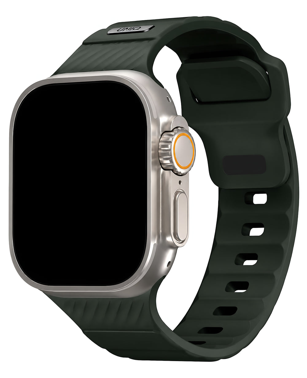 Uniq Apple Watch Uyumlu Stride FKM Silikon Kordon - Koyu Yeşil - Strapg