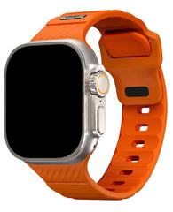 Uniq Apple Watch Uyumlu Stride FKM Silikon Kordon - Turuncu - Strapg