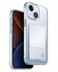 Uniq iPhone 15 Uyumlu Air Fender Kartvizitli Şeffaf Silikon Kılıf - Şeffaf - Strapg