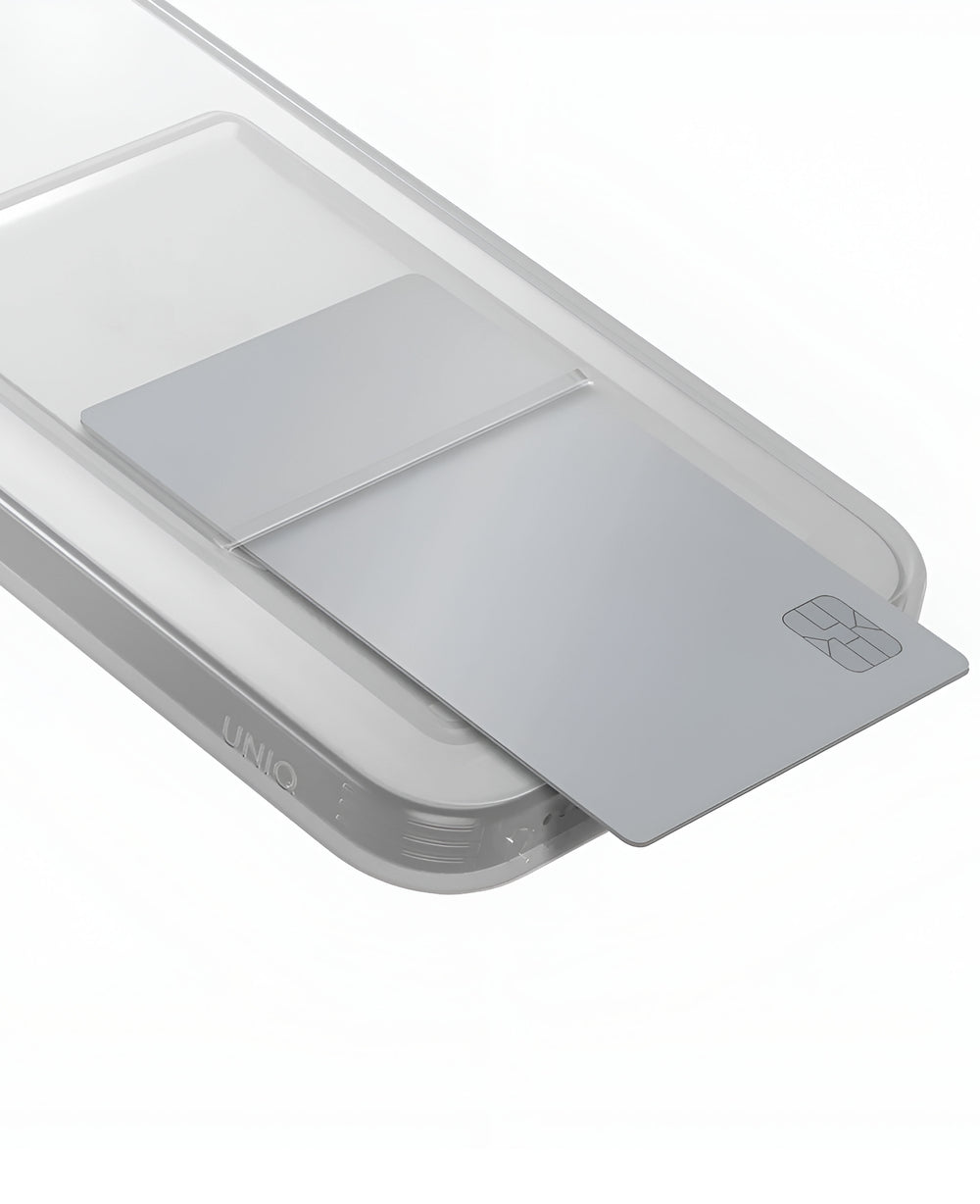 Uniq iPhone 15 Uyumlu Air Fender Kartvizitli Şeffaf Silikon Kılıf - Şeffaf - Strapg