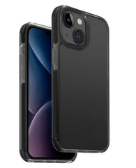 Uniq iPhone 15 Uyumlu Combat Hybrid Kılıf - Şeffaf Siyah - Strapg