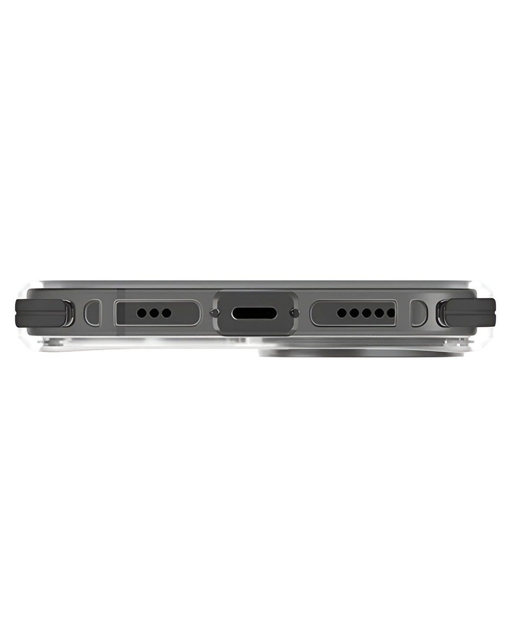 Uniq iPhone 15 Uyumlu Combat Hybrid Kılıf - Şeffaf Siyah - Strapg