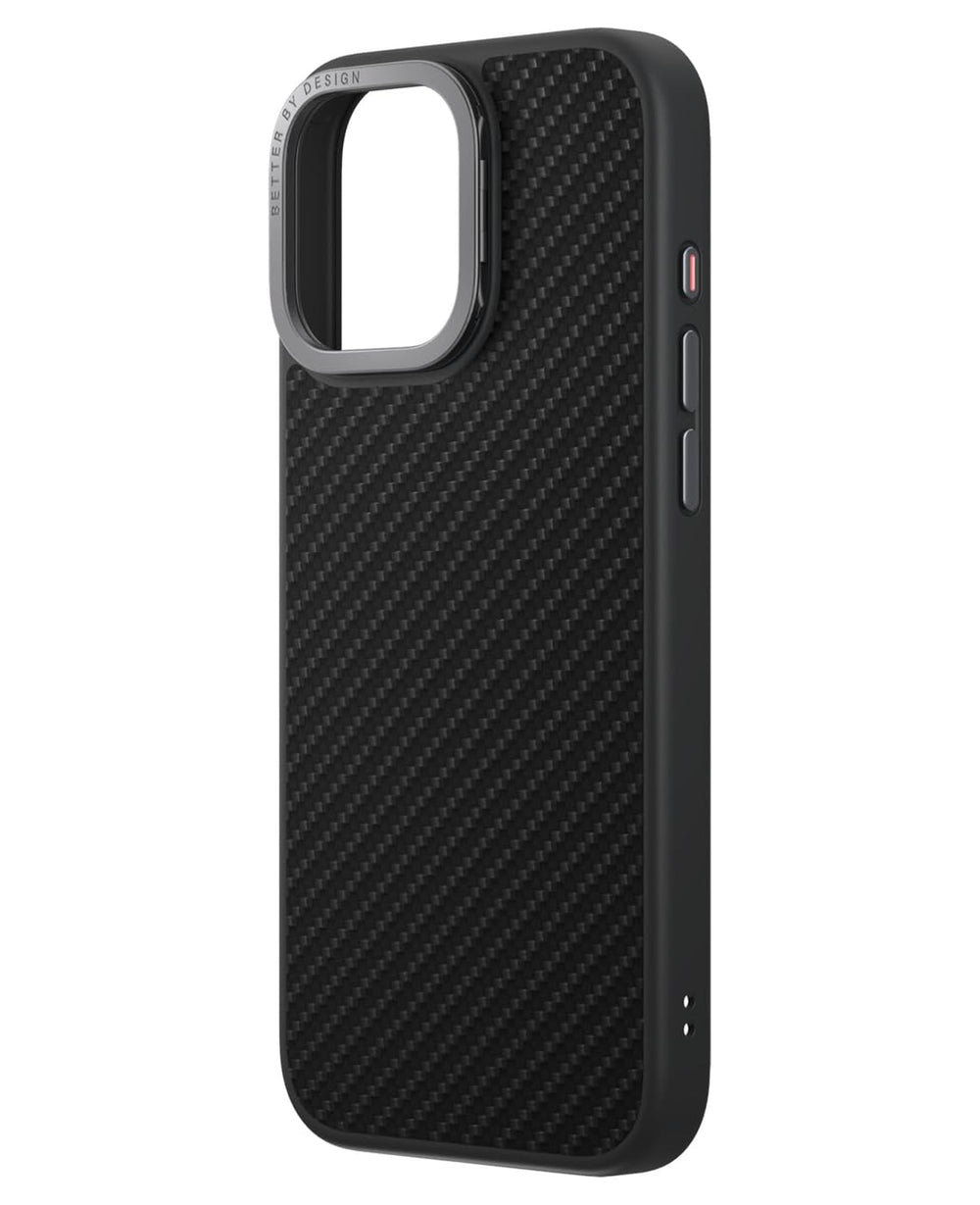 Uniq iPhone 16 Pro Uyumlu KevaMax Standlı Karbon Magsafe Kılıf - Strapg
