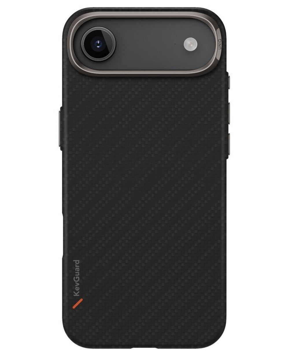 Uniq iPhone 17 Air Uyumlu Keva Edge Slim Aramid Fiber Magsafe Kılıf - Siyah - Strapg