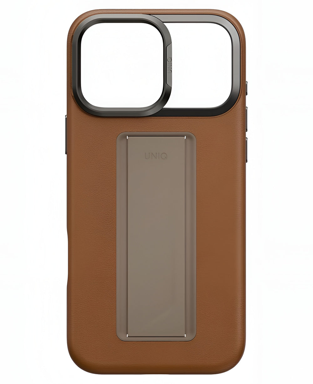 Uniq iPhone 17 Pro Max Uyumlu Heldro Pro Magsafe Standlı Vegan Deri Kılıf - Strapg