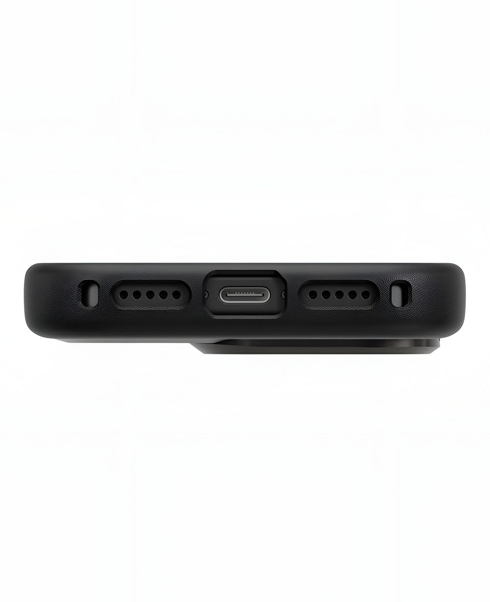 Uniq iPhone 17 Pro Max Uyumlu Heldro Pro Magsafe Standlı Vegan Deri Kılıf - Strapg