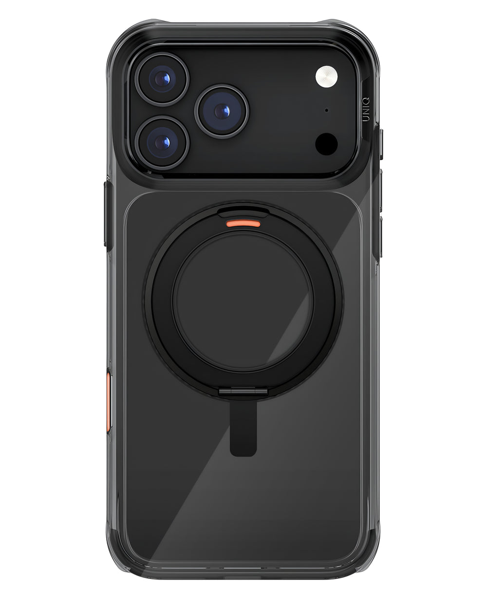 Uniq iPhone 17 Pro Max Uyumlu Swivix Rotating Kickstand - Siyah - Strapg