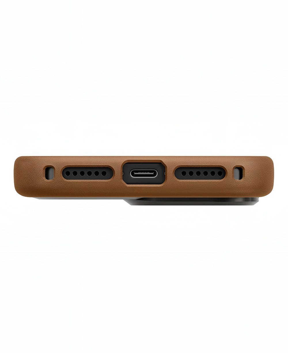 Uniq iPhone 17 Pro Uyumlu Heldro Pro Magsafe Standlı Vegan Deri Kılıf - Strapg
