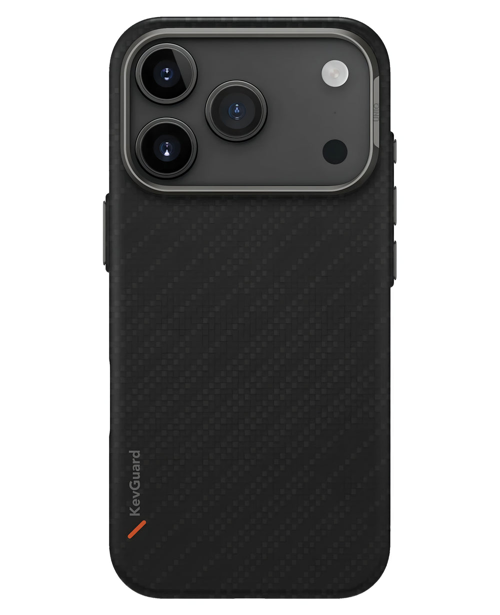 Uniq iPhone 17 Pro Uyumlu Keva Edge Slim Aramid Fiber Magsafe Kılıf - Siyah - Strapg