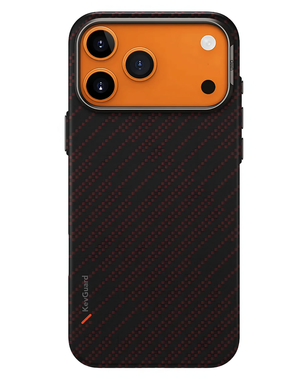 Uniq iPhone 17 Pro Uyumlu Keva Edge Slim Aramid Fiber Magsafe Kılıf - Turuncu - Strapg