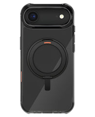 iPhone 17 Air uyumlu siyah StrapG Uniq Swivix dönebilen destekli kılıfın arka görünümü.