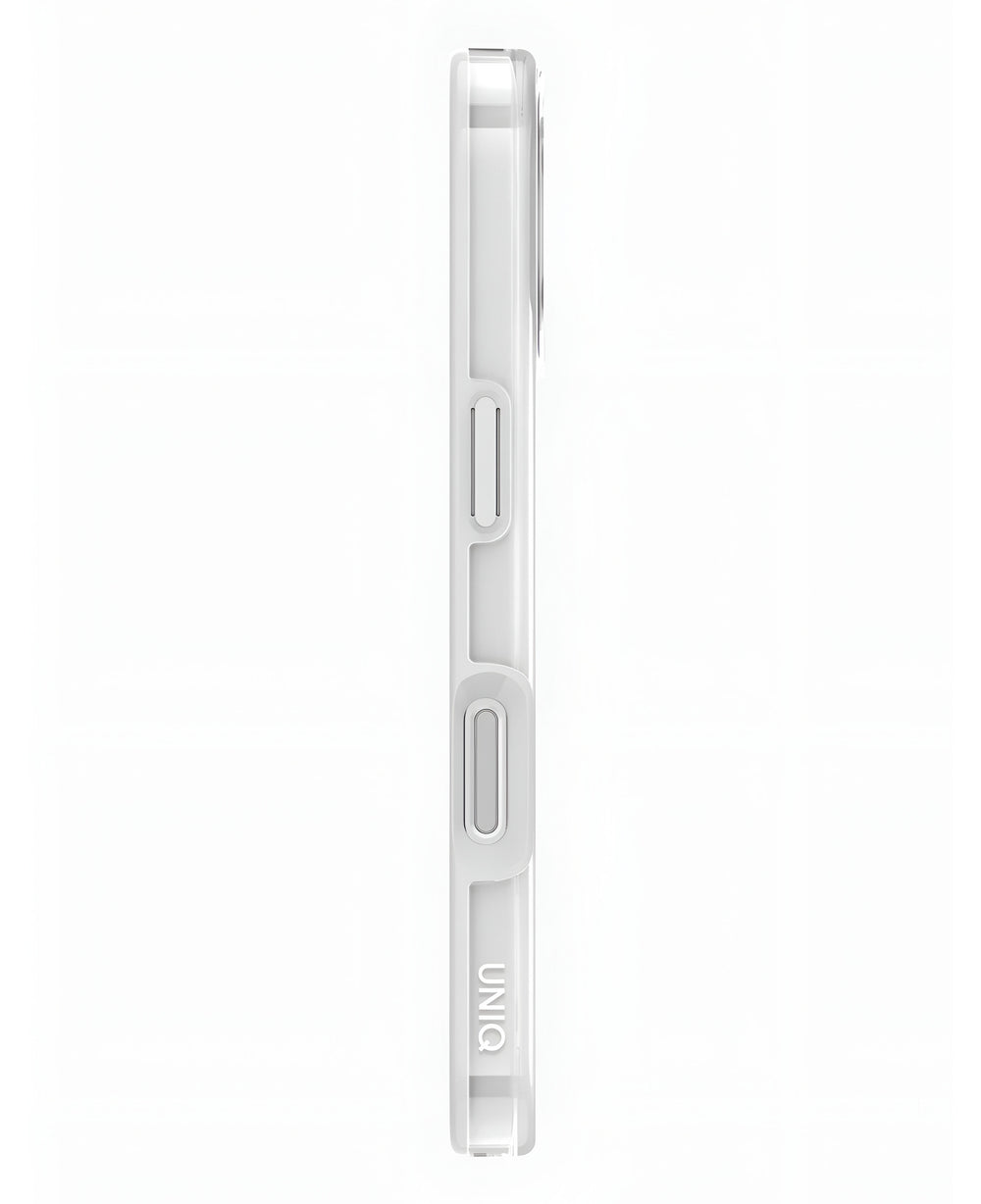 iPhone 17 uyumlu Uniq Clario Magsafe kılıfın yan görünümü.